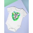 thumbnail image 3 of Zebra Face With Leaves Bodysuit Infant -Image by Shutterstock,  6 Months, 3 of 4