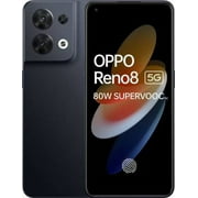 OPPO Reno 8 DUAL SIM 128GB ROM + 8GB RAM (GSM Only | No CDMA) Factory Unlocked 5G Smartphone (Shimmer Black) - International Version