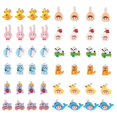 thumbnail image 6 of 48Pcs 12 Styles Resin Animal Charms Opaque Resin Pendants Resin Flatback Charm Rabbit Dolphin Duck, 6 of 9