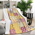 thumbnail image 2 of Buffalo Plaid Lattice Multicolor Flannel Blankets Plush & Cozy Couch Blankets for Winter Autumn,40x50 Inch Beautiful Throw Christmas Birthday, 2 of 5