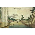 thumbnail image 2 of Hokusai 24x16 White Modern Wood Framed Museum Art Print Titled - A View Of Sumida River Seen From Azuma Bridge 1800, 2 of 4