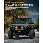 CO LIGHT 6.5 in Round LED Offroad Lights with DRL, 160W 35000 LM Round LED Driving Lights White Amber DRL Spot Flood Combo Beam Auxiliary Spotlight for ATV Trucks Car 4x4 Pickup