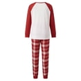 thumbnail image 4 of Christmas Family Matching Pajamas Sets Reindeer Print Shirt  Plaid Pants, 4 of 10