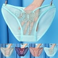 thumbnail image 5 of Fule Women Underwear Lace Mesh Comfortable See-through Breathable Large Size Briefs, 5 of 9