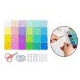 thumbnail image 4 of 24 espaciadoras de colores mezcdo manualidades DIY, fabricación , sueltas para colgante anillo pendiente , Estilo R Baoblaze Rosario, 4 of 8
