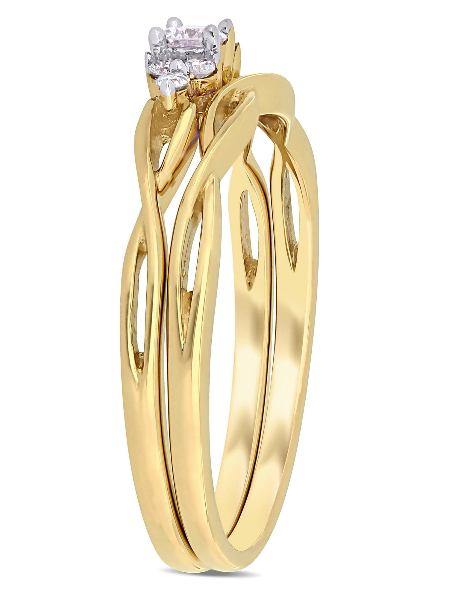 Everly Women's Diamond 10k Yellow Gold Bridal Set