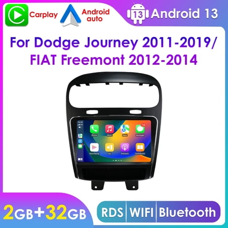 Hizpo Android Auto Apple CarPlay Bluetooth 2+32GB Wifi AUX Car Stereo Radio Head Unit Multimedia GPS Navigation Player In Dash For Dodge Journey 2011 2012 2013 2014 2015 2016 2017 2018 2019