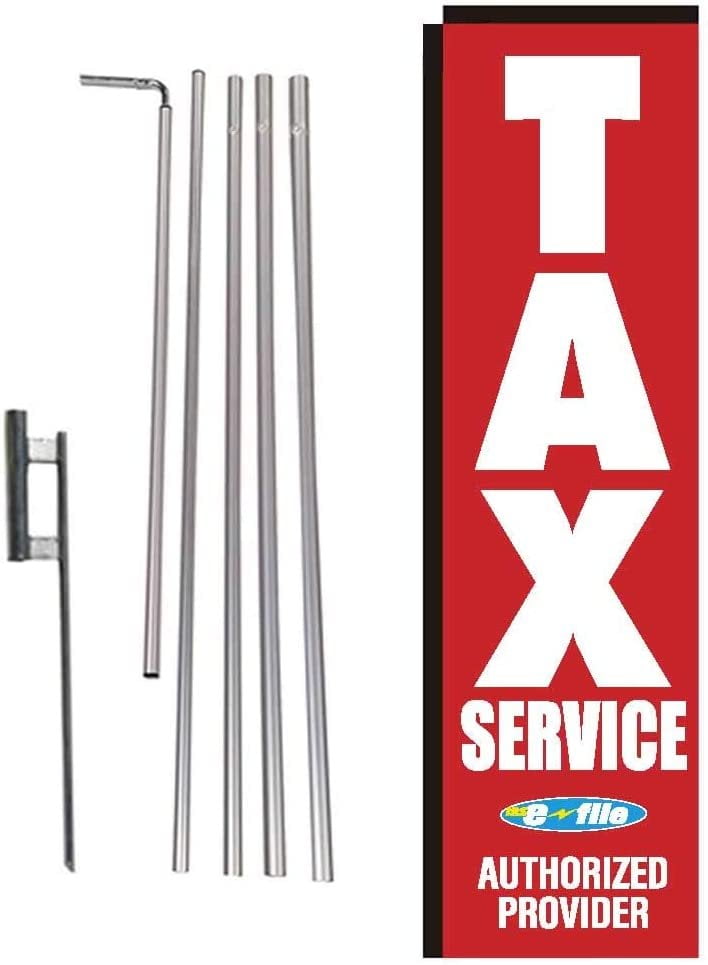 four INCOME TAX SERVICE 2 15 Swooper #8 Feather Flags KIT 4 four INCOME TAX SERVICE 2 15 Swooper #8 Feather Flags KIT 4