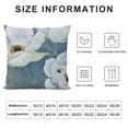 thumbnail image 5 of SHANXI Throw Pillow Covers White Flowers Print Cushion Cover Soft Pillow Cases for Home Sofa Bed Chair Car Office Decorative 22x22in, 5 of 5