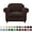 Chocolate, variant on KALAKALA Textured Grid Stretch Sofa Cover Couch Slipcover with Separate Cushion Cover (Gray, Armchair)