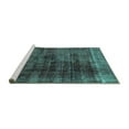 thumbnail image 2 of Ahgly Company Machine Washable Indoor Rectangle Abstract Turquoise Blue Modern Area Rugs, 2' x 3', 2 of 4