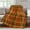 Orange, Green, Amber, variant on Blue Brown Checked Fleece Throw Blanket for Couch, Beige Buffalo Plaid Farmhouse Microfiber Flannel Blanket for All Season, Lightweight Soft Throw Blankets for Baby, Kids, Pets, 30"x40"