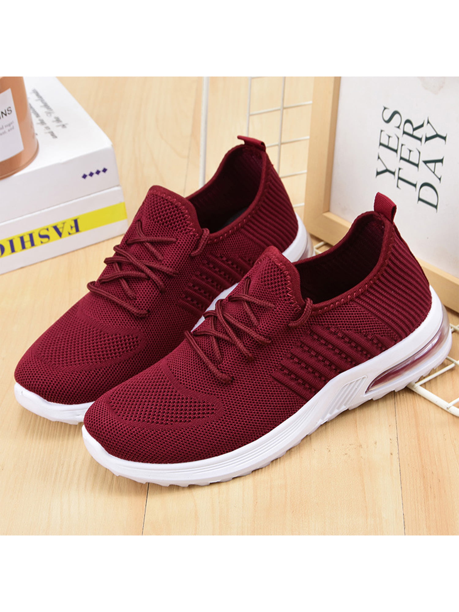 Details about   Women Ladies Knitted Fabric Casual Athletic Shoes Outdoor Fitness Walk Sneakers