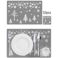 thumbnail image 1 of 12 UNIDS Mantel de Navidad, Tapete de Navidad, Tapete Decorativo, Tapete de Mesa de Comedor, Mantel de Noel Rojo, Mantel de PVC Rectangular Ormromra ZYY-1354, 1 of 5