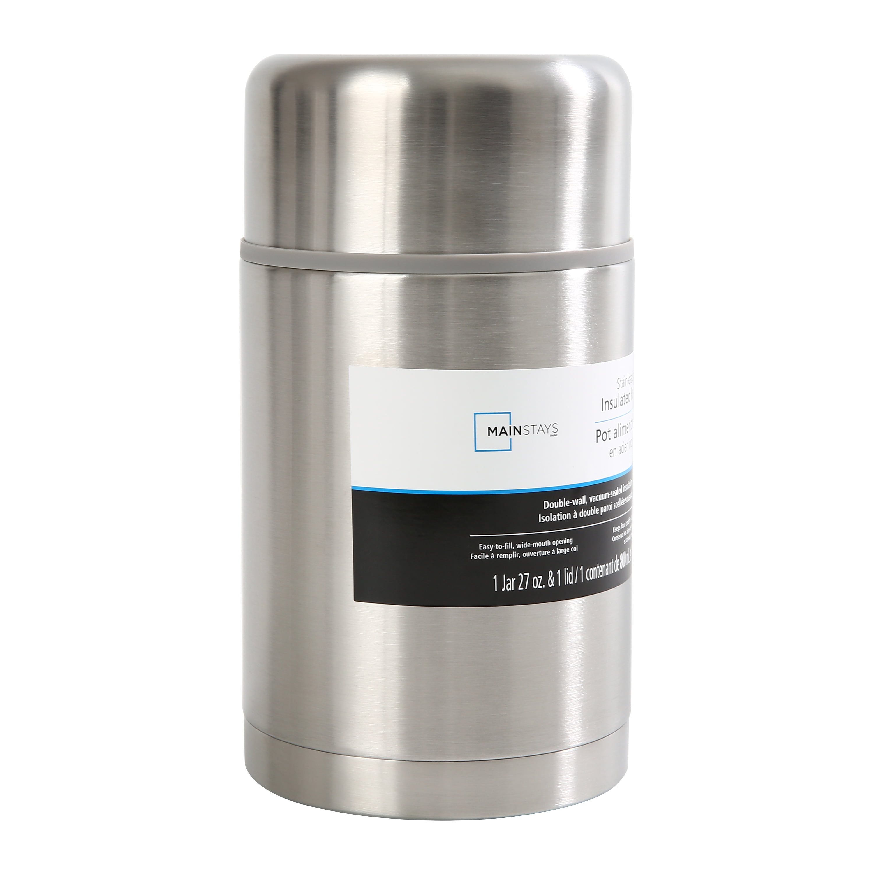Mainstays Stainless Steel Food Jar, 27 oz