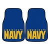 Navy 2-pc Carpeted Car Mats 17"x27"