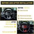 thumbnail image 5 of Carbon Fiber Red Steering Wheel Cover Trim for Charger Durango 2015-2022 Car Interior Style, 5 of 5