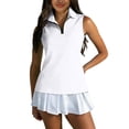 thumbnail image 3 of Hearthz Women's Sleeveless Golf Polo Shirts Quarter Zip Collared Gym Shirts Women Quick Dry Workout Tennis Woman Polo Shirt, 3 of 8