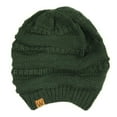 thumbnail image 2 of Wrapables® Slouchy Winter Beanie Cap Hat Set of 2, Hunter Green and Grey, 2 of 4