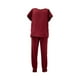 thumbnail image 4 of Conjunto de enfermería, ropa de trabajo cómoda, lavable a máquina, para enfermeras. Vino rojo, 4 of 9