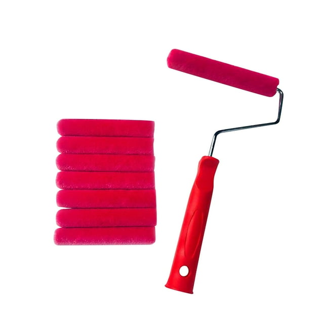 de rodillos de pintura decorativos de alta densidad de 6 pulgadas con poste de Metal, pinceles de pintura para interiores, pincel de rodillo para Sunnimix Rodillo