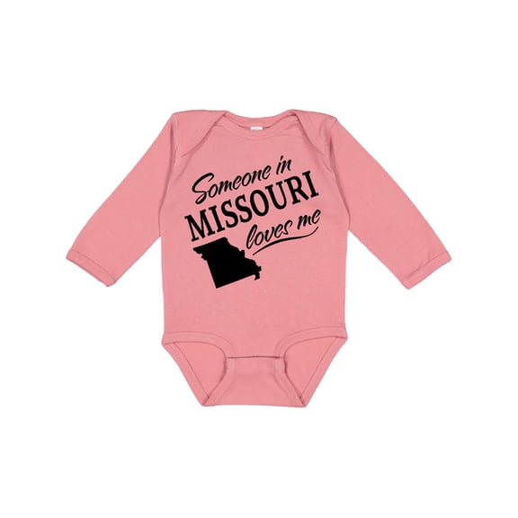 Inktastic Someone in Missouri Loves Me Boys or Girls Long Sleeve Baby Bodysuit