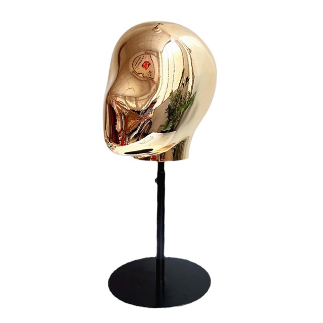 Cabeza de Estilismo de Maniquí, Sombrero de Peluca, Soporte de Exhibición, Parte Inferior de Metal, Gorro Multifuncional Resistente, Bufanda, Auricula