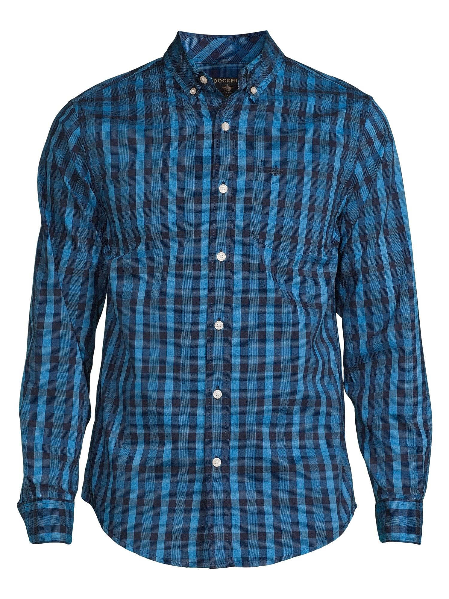 Dockers Men's Comfort Flex Button-Down Shirt with Long Sleeves, Size S-2XL
