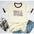 thumbnail image 4 of USA Graphic Ringer Tee, 4 of 5