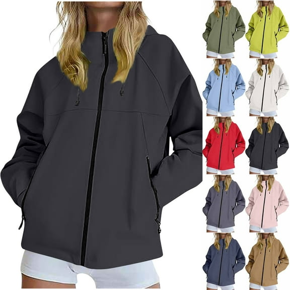 Raincoat Women Waterproof Long Hooded Rain Jacket Trench Coats Windbreaker Travel Jacket Outdoor Mountaineering Clothing Sports Jacket