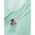 thumbnail image 6 of VESITIM Infinite Heart Pendant Sterling Silver Butterfly Necklace for Women Jewelry Gift with Birthstone February Created Amethyst, 6 of 7