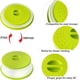 thumbnail image 2 of Cubierta de plástico plegable para microondas, cubierta contra salpicaduras, cubierta para platos de microondas para alimentos, frutas y verduras con orificios para vapor, 2 piezas (rojo/verde) oso de fresa Electrónica, 2 of 3