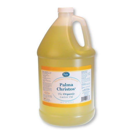 Organic Palma Christos Castor Oil - Gallon Castor Oil for Hair, Eyelashes, Eyebrows, Skin, Eliminations, and Many More! - Exclusive Palma Christos® Brand by Baar