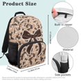 thumbnail image 7 of KEIAHUAN Brown Camo Bow Backpack for Boys, Soft Breathable Back Panel Daypack, Large Capacity 17 Inch School Bag Fits 14 Inch Laptop, Thoughtful Back to School Gift for Girls Kids Students, 7 of 7