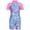 A03778-Pink, variant on Girls Ariel Mermaid Long Sleeve Swimsuit One Piece Bathing Suit Zipper with UPF 50+ Rashguard Swimwear Printed One Piece Beach 5-6 Years 120 CM