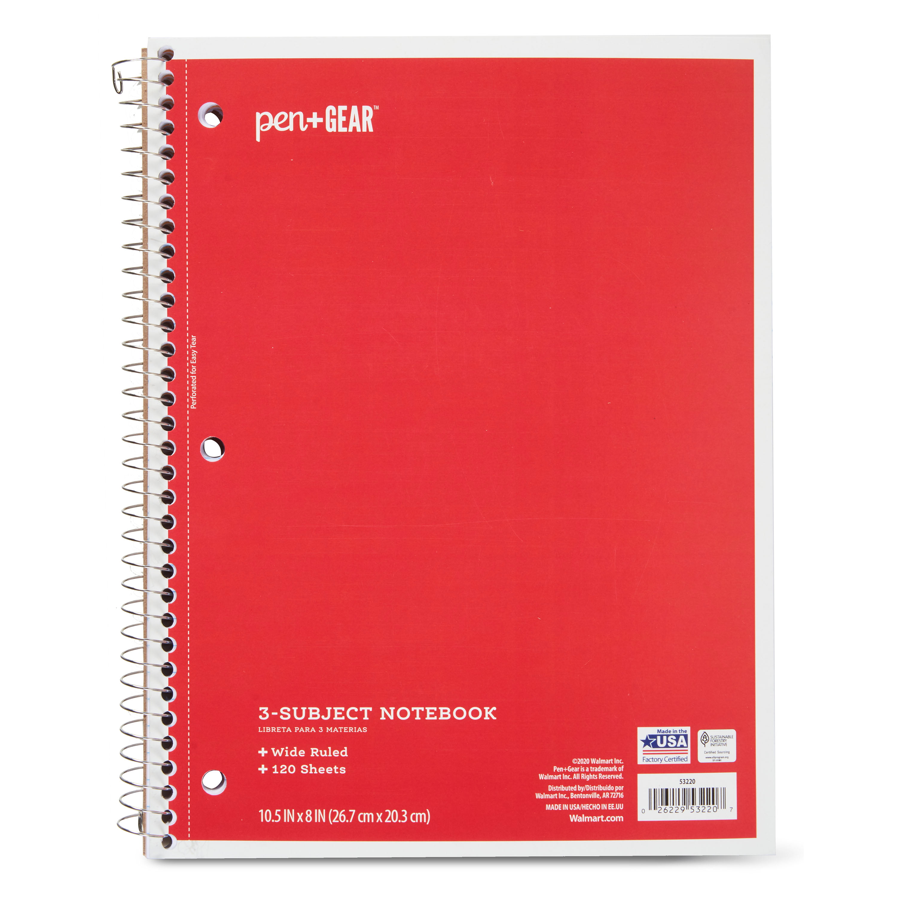 Pancoat Simple Spiral College Ruled Note Book Note Pad Note 4 Colors Available 