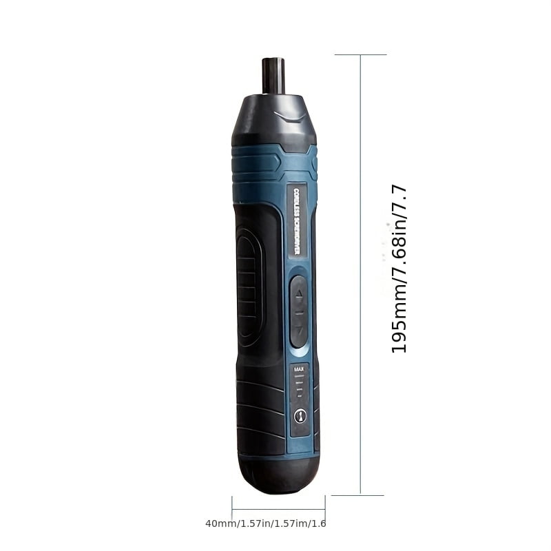 1 Set Torque-Adjustable Straight Handle 3.6V Electric Screwdriver, Small Multi-Functional Disassembly and Screwdriving Tool with Lithium Battery