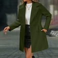 thumbnail image 5 of qucoqpe Womens Trench Coat Double Breasted Mid-Length Peacoat Jackets, 5 of 6