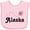 AD-Pink, variant on Inktastic Alaska Butterfly Girls Baby Bib