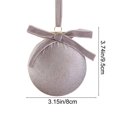 thumbnail image 2 of Christmas Ball Ornaments Velvet Hanging Decor with Bow, Elegant Christmas Tree Decorations, Soft Fabric Holiday Ornament for Home Christmas Party Gift by OVFUIZ, 2 of 7