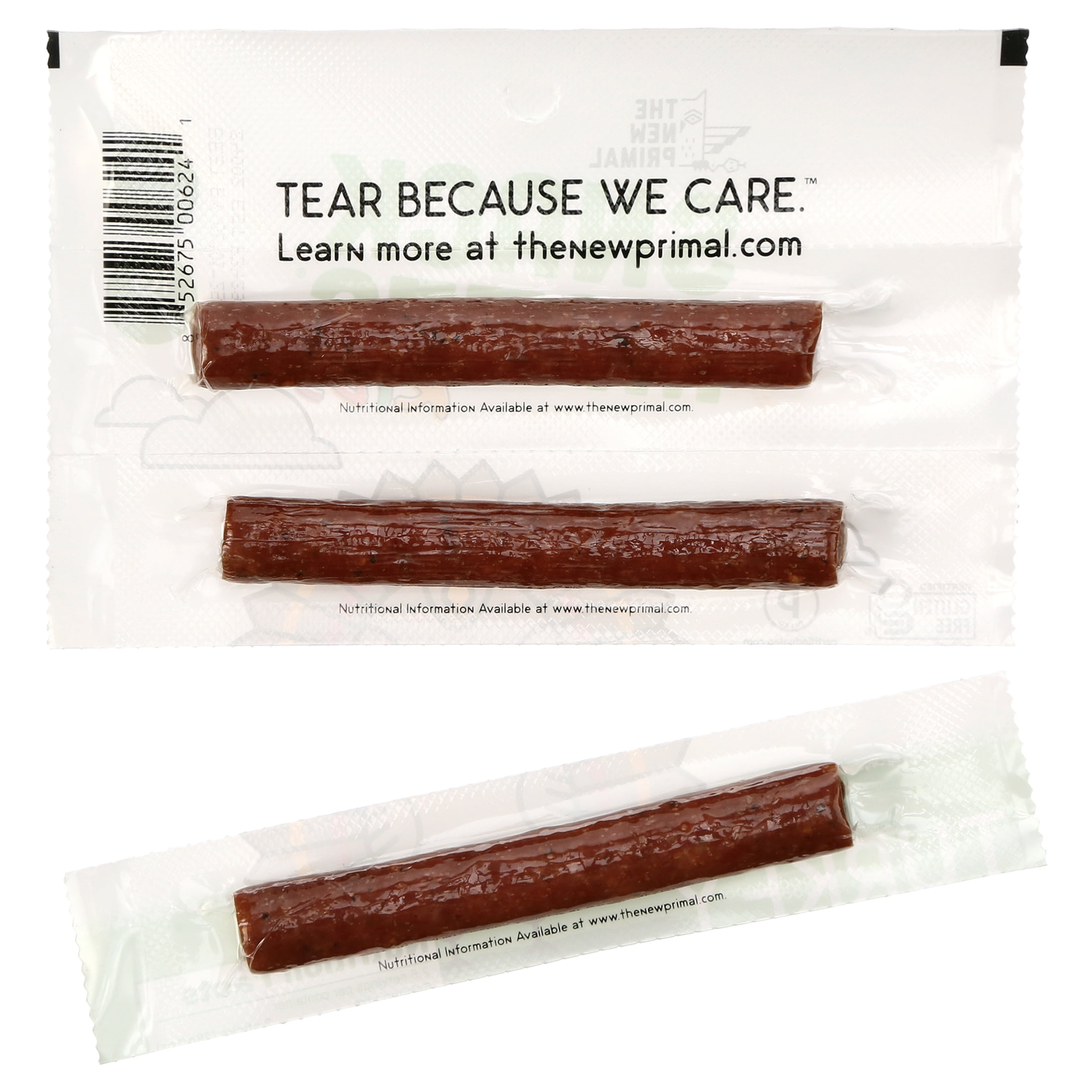 (3 pack) The New Primal Snack Mates, Turkey Sticks, 2.5 oz.