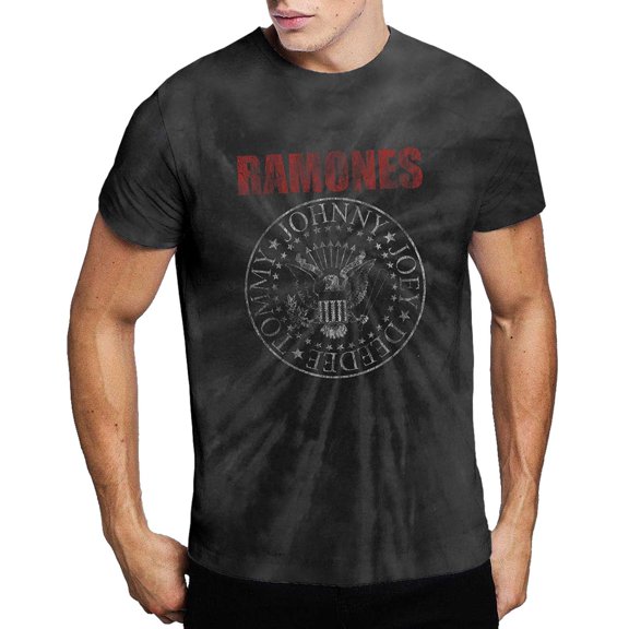 Men's Ramones Presidential Seal (Dip-Dye) Tie Dye T-shirt Small Black