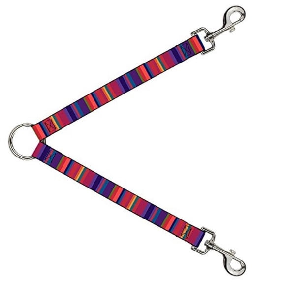 Dog Leash Splitter Lines Reds Purples 1 Foot Long 1 Inch Wide