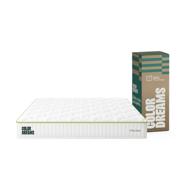 Colchón King Size Color Dreams Foam Plus Snow | 23 cm | Firmeza media | Caja | Certificado