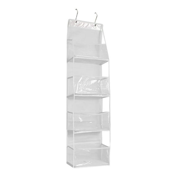 Vertical Over Door Bag Hanger with Pockets Portable Home Organization Accessory