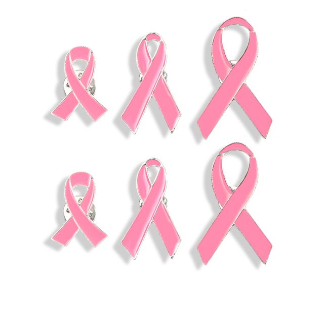6 PCS Concientización sobre el cáncer de mama Pin de lazo rosa Regalos de cáncer de mama para mujeres Niñas Caridad Evento público Bienestar social JAMW Sencillez