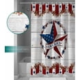 thumbnail image 6 of Farmhouse Independence Day Shower Curtain, Rustic Wood Shower Curtain Set with Hooks, Spring Summer Waterproof Fabric Shower Curtains for Bathroom Decor, 72x72 Inch Bath Curtain, 6 of 6