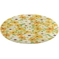 thumbnail image 4 of Floral Colorful Flower Round Small Area Rug, Print Non Slip Washable Floor Mat, Soft Throw Rug for Living Room, Powder Room Entryway, Bathroom, Bedside, 4 of 6