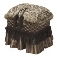 thumbnail image 1 of Cassandra Traditional Decorative Ottoman Brown, 1 of 8
