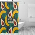 thumbnail image 2 of Rateoe Banana And Avocado Shower Curtain - Fancy Bathroom Shower Curtain Sets - Waterproof Shower Curtain with Hooks with 12 Plastic Hooks 72x72 Inches, 2 of 5